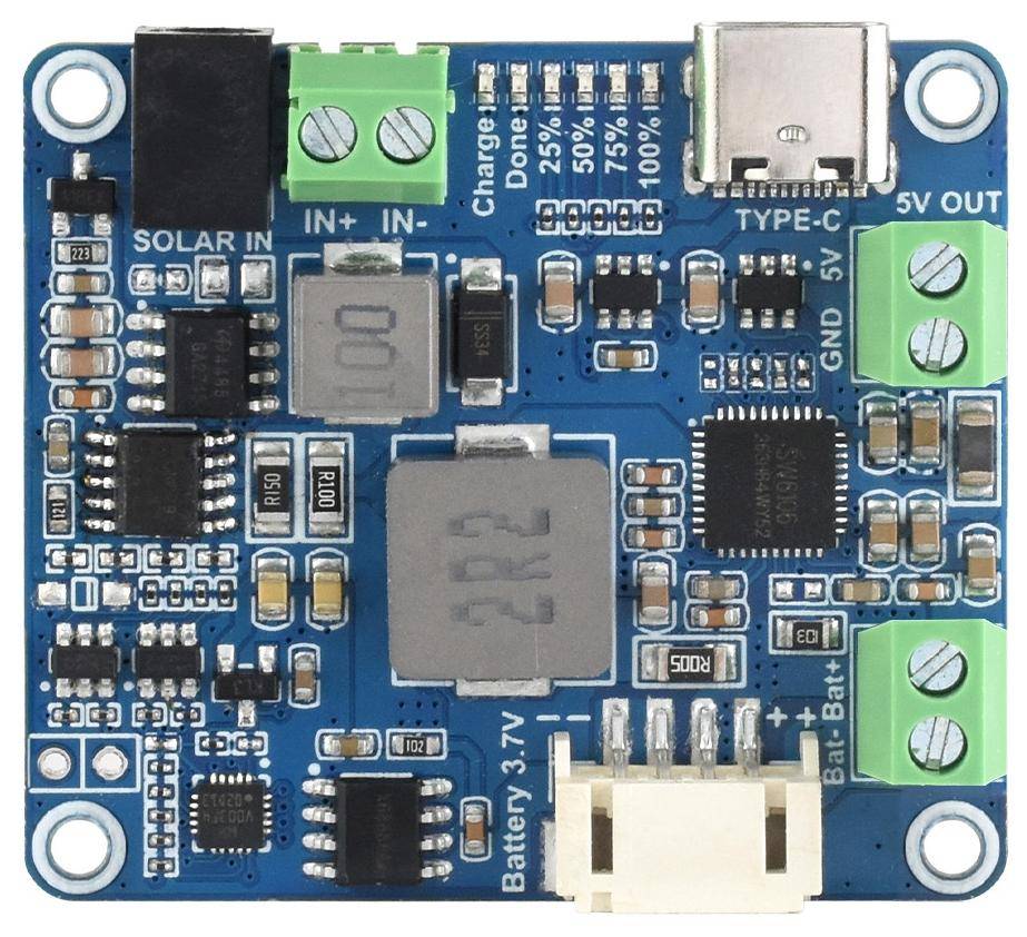 Waveshare Solar Power Manager Modul D, 5V/3A Ausgang, MPPT, USB Type-C, für 6V-24V Solarpanels-3