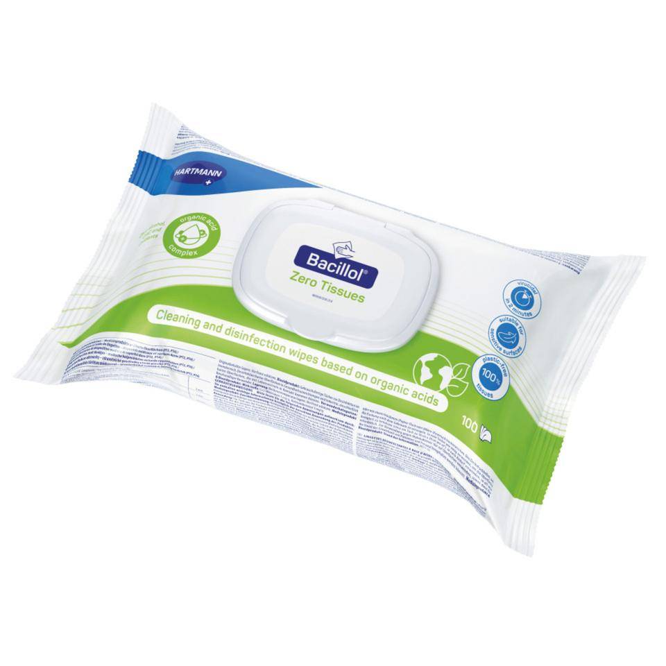 HARTMANN Bacillol® Zero Tissues, Reinigungs- und Desinfektionstücher, 100/VE-0