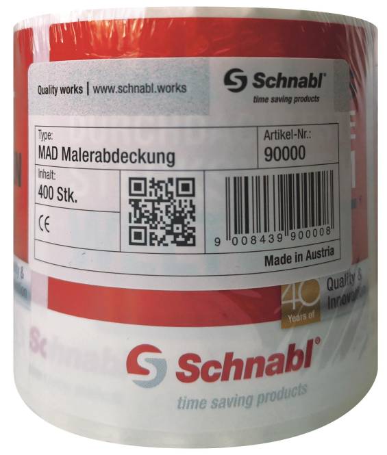SCHNABL STECKTECHNIK - Malerabdeckung MAD 1PA 1 Rolle mit 400 Aufkleber-0