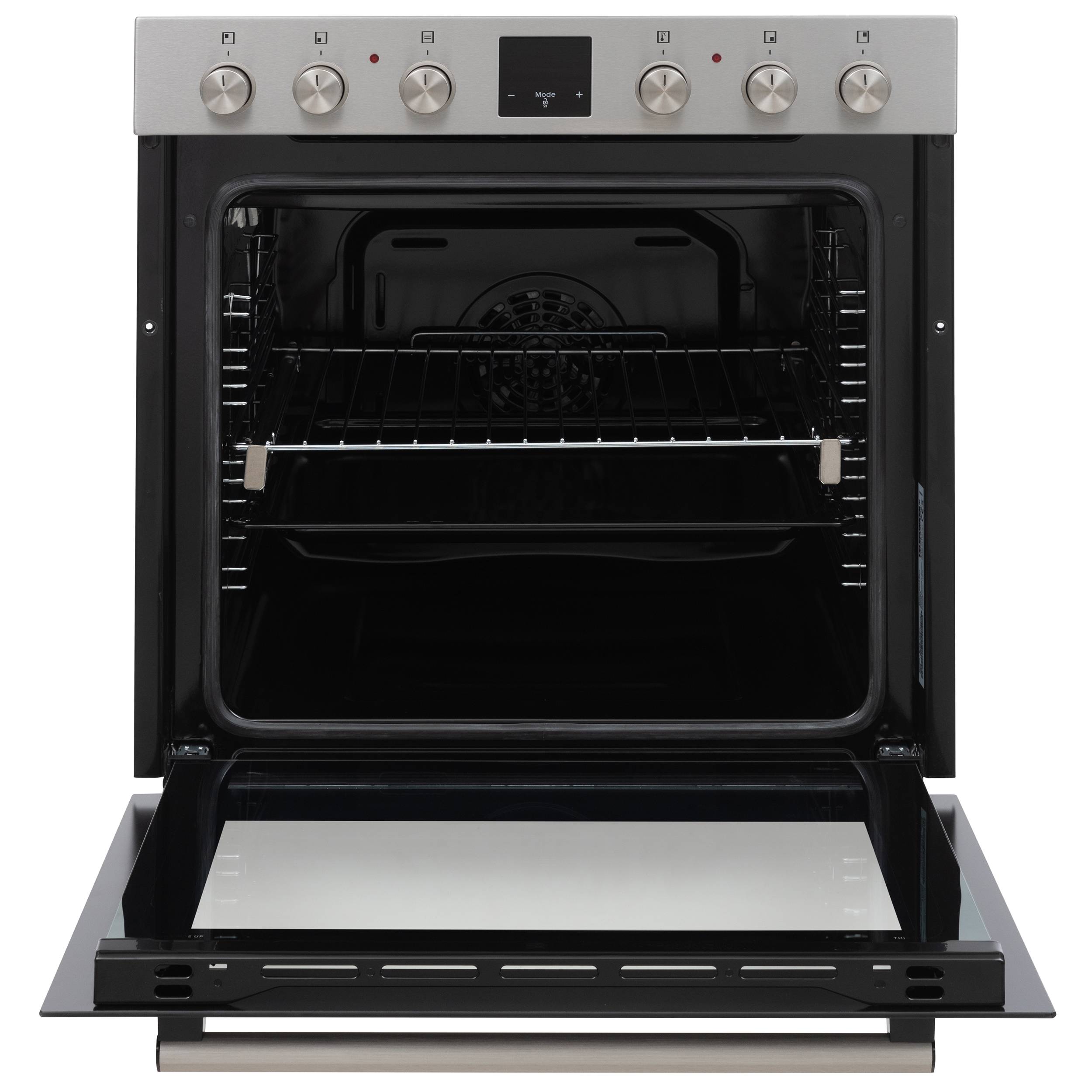 Telefunken Einbauherd-Set | Mit Glaskeramik-Kochfeld | Backofen mit Umluft | Teleskopauszug | 78 Liter | B-HS-75-C-I-3