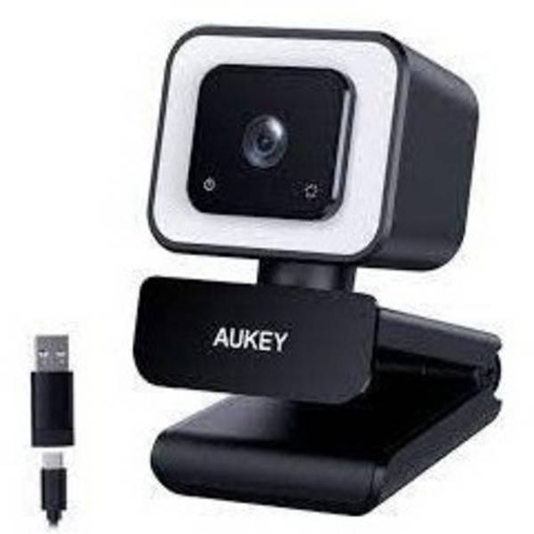 Aukey PC-LM6 Stream Series with Ring Light Full HD Webcam 1/3-CMOS Sensor black Eingabe / Ausgabe