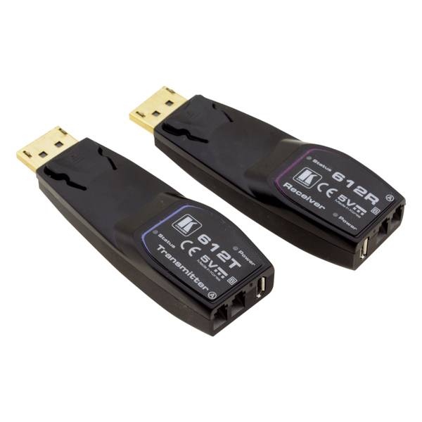 KRAMER 612R/T Set - 4K DisplayPort Sender & Empfänger über MM-Glasfaser (4K@60Hz | 4:4:4 | Multi-Mode-Glasfaser)-1