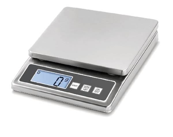 BOSCHE Wägetechnik Küchen- und Gewürzwaage WSG, Wägebereich 5 kg, Ablesbarkeit: 1 g, Edelstahlausführung