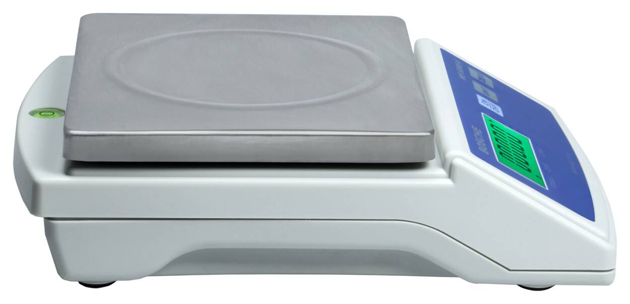 BOSCHE Wägetechnik Tischwaage WS-K, Wägebereich 6 kg, Ablesbarkeit 1 g, Silber, Weiß-2