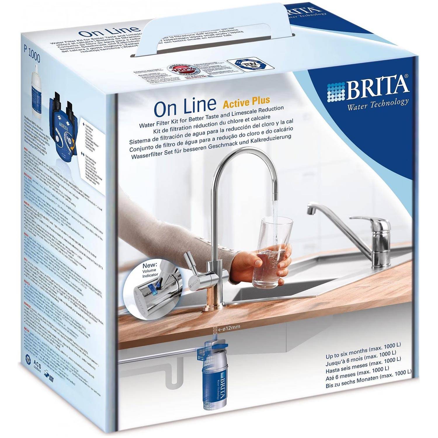 Brita On Line Active Plus, Untertischwasserfilter, Silber-0