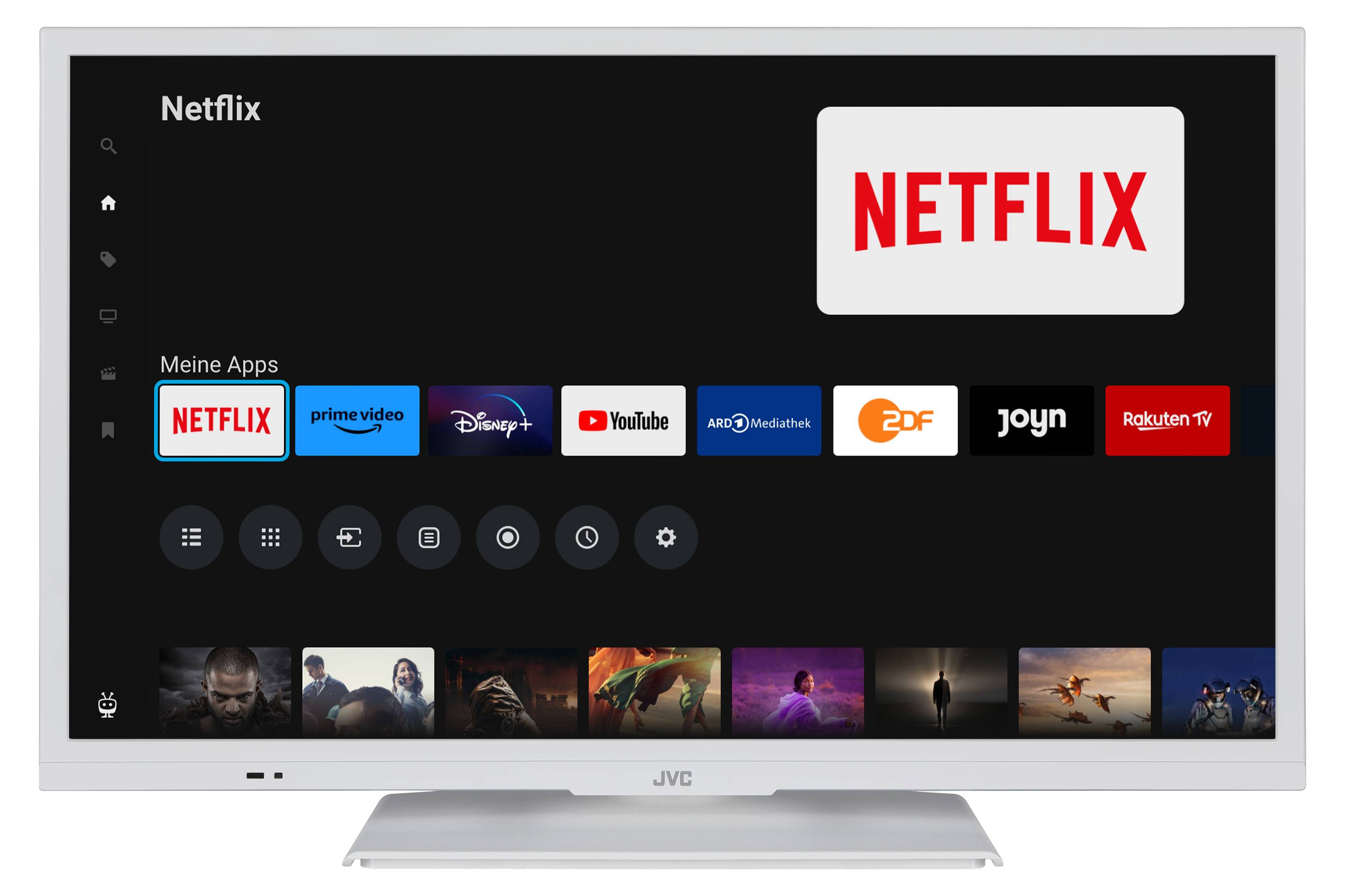 JVC LT-24VH5455W Fernseher 24 Zoll Smart TV by TiVo HD-Ready, HDR, Triple-Tuner, 6 Monate HD+ (2026)-1
