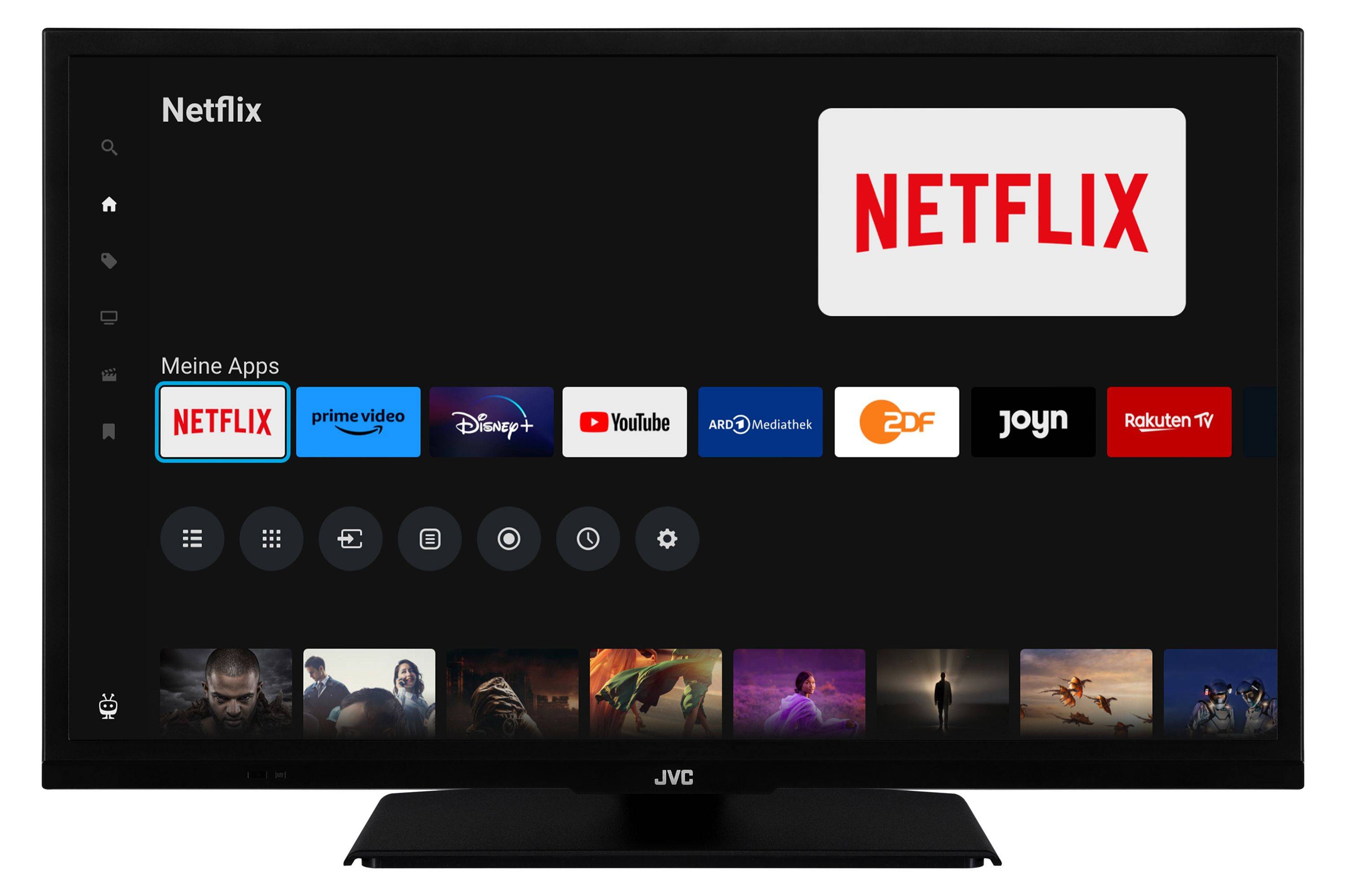 JVC LT-24VH5455 Fernseher 24 Zoll Smart TV by TiVo HD-Ready, HDR, Triple-Tuner, 6 Monate HD+ (2026)-1