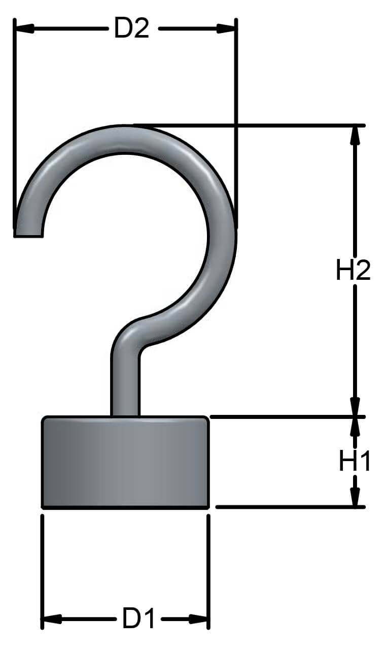 BOSCHE Wägetechnik M1 Hakengewicht, 1 kg, Edelstahl feingedreht-2