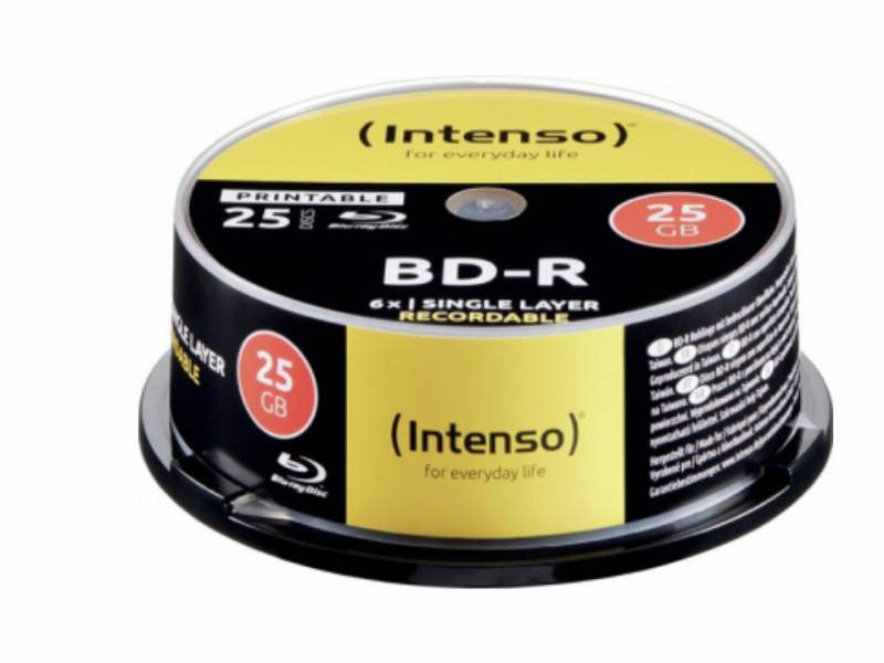 Intenso 25 x BD-R - 25 GB 6x - bedruckbare Oberfläche-0
