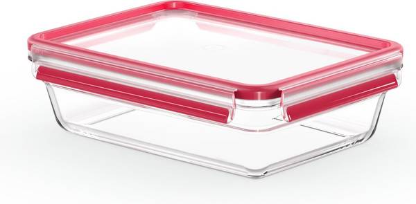 EMSA - Clip & Close Glas - Box - Rechteckig - 2 l - Transparent - Glas - 420°C