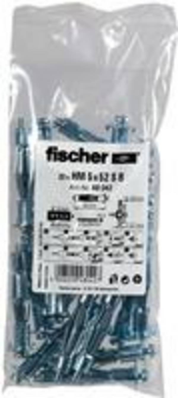 Fischer 20x Hohlraum-Metalldübel HM 5 x 52 S B im Beutel - 048042