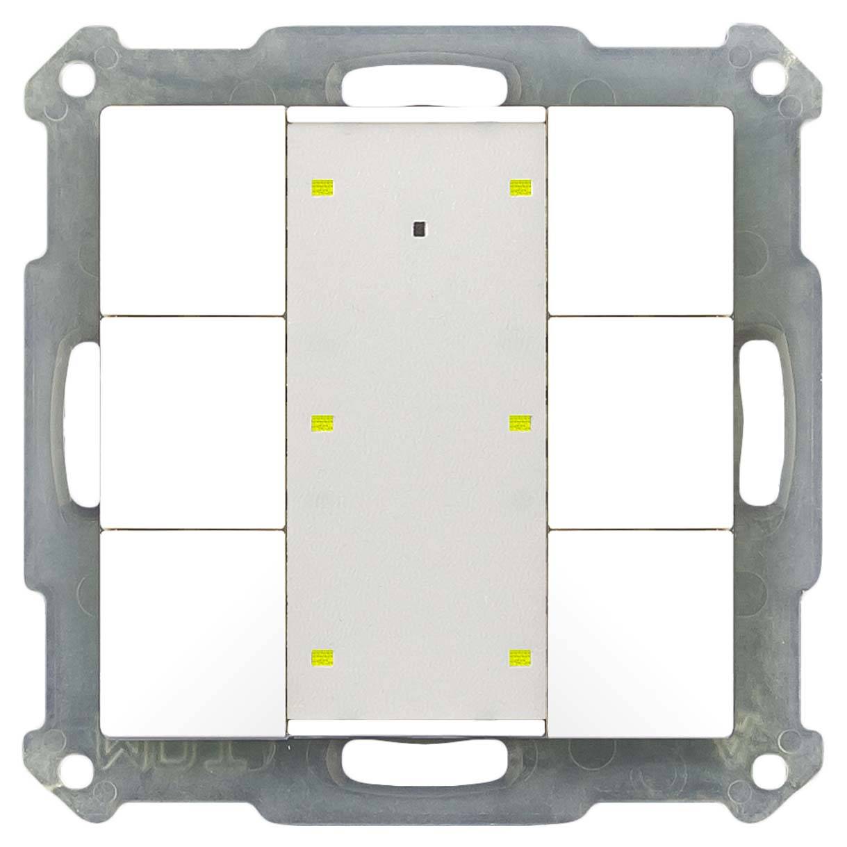 MDT KNX Tastsensor, 6fach Plus, reinweiß glänzend, 1 Stk.-0