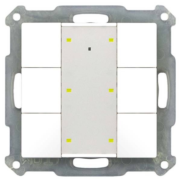 MDT KNX Tastsensor, 6fach Plus, reinweiß glänzend, 1 Stk.