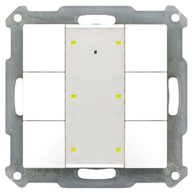 MDT KNX Tastsensor, 6fach Plus, reinweiß glänzend, 1 Stk.