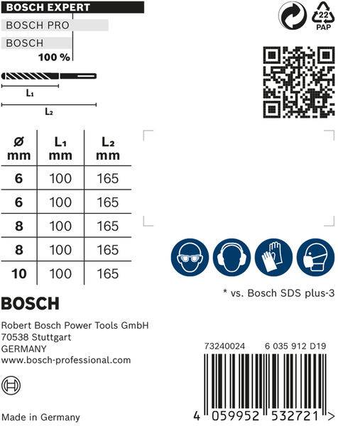 EXPERT SDS Plus-7X Hammerbohrer-Set, 5-teilig, 6/6/8/8/10 mm für Beton-4
