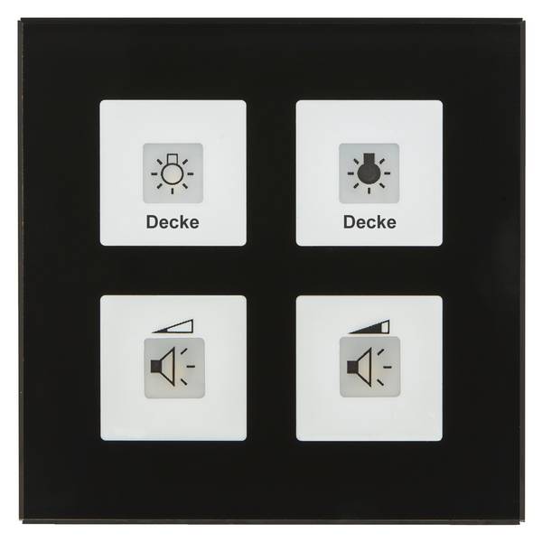 1St. MDT Glastaster 4-fach BE-GTT4S.01 4 Sensorflächen LED Temperatursensor