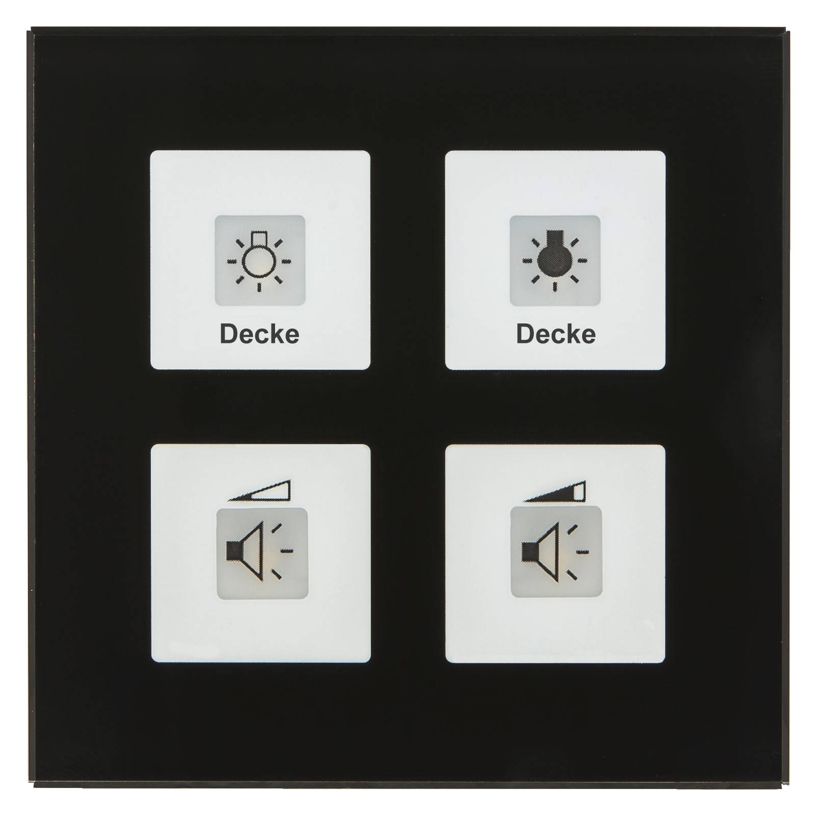 1St. MDT Glastaster 4-fach BE-GTT4S.01 4 Sensorflächen LED Temperatursensor-0