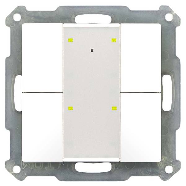MDT Tastsensor KNX UP ws glz 4f 4pkt LED BE-TA55P4.G1 inkl.Ankoppl