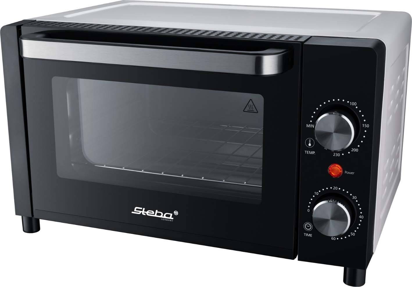 STEBA - KB A9 Mini - Kleinbackofen1050W 9L Pizzatiefe Doppelglastür sw-0
