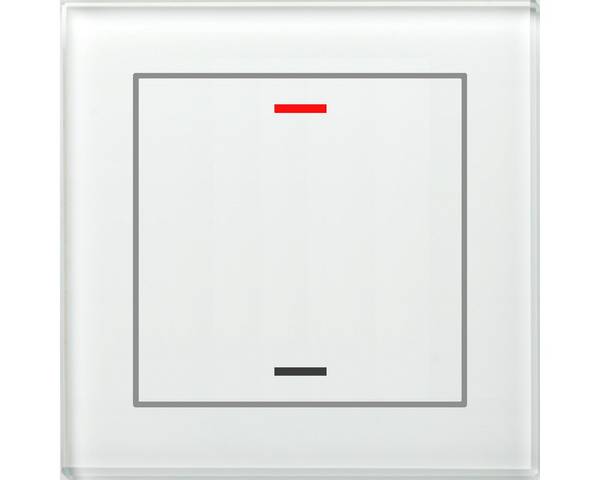 1St. MDT Glastaster II 1-fach BE-GTL10W.01 RGBW weiß