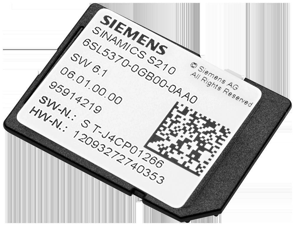 SINAMICS S210 SD-Card 8 GByte inkl. Lizenzierung (Certificate of License, auf der Karte hinterlegt), V6.1-0