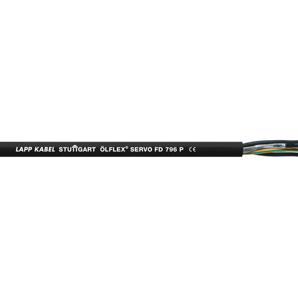 LAPP ÖLFLEX® SERVO FD 796 P Servoleitung 4 G 0.75 mm² + 4 x 0.34 mm² Schwarz 25326/50 50 m