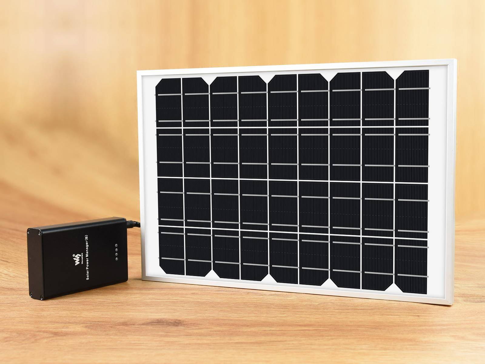 Waveshare Polysilizium Solarpanel 18V 10W, 36 Zellen, 340x232x17 mm, >20 Umwandlungseffizienz, IP67-1