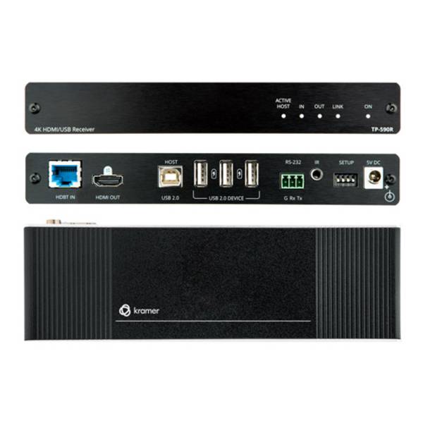 KRAMER TP-590R - 4K UHD HDMI-Empfänger mit großer Reichweite (HDMI über HDBaseT 2.0 | 4K@60Hz | 4:2:0 | RS-232 | USB |