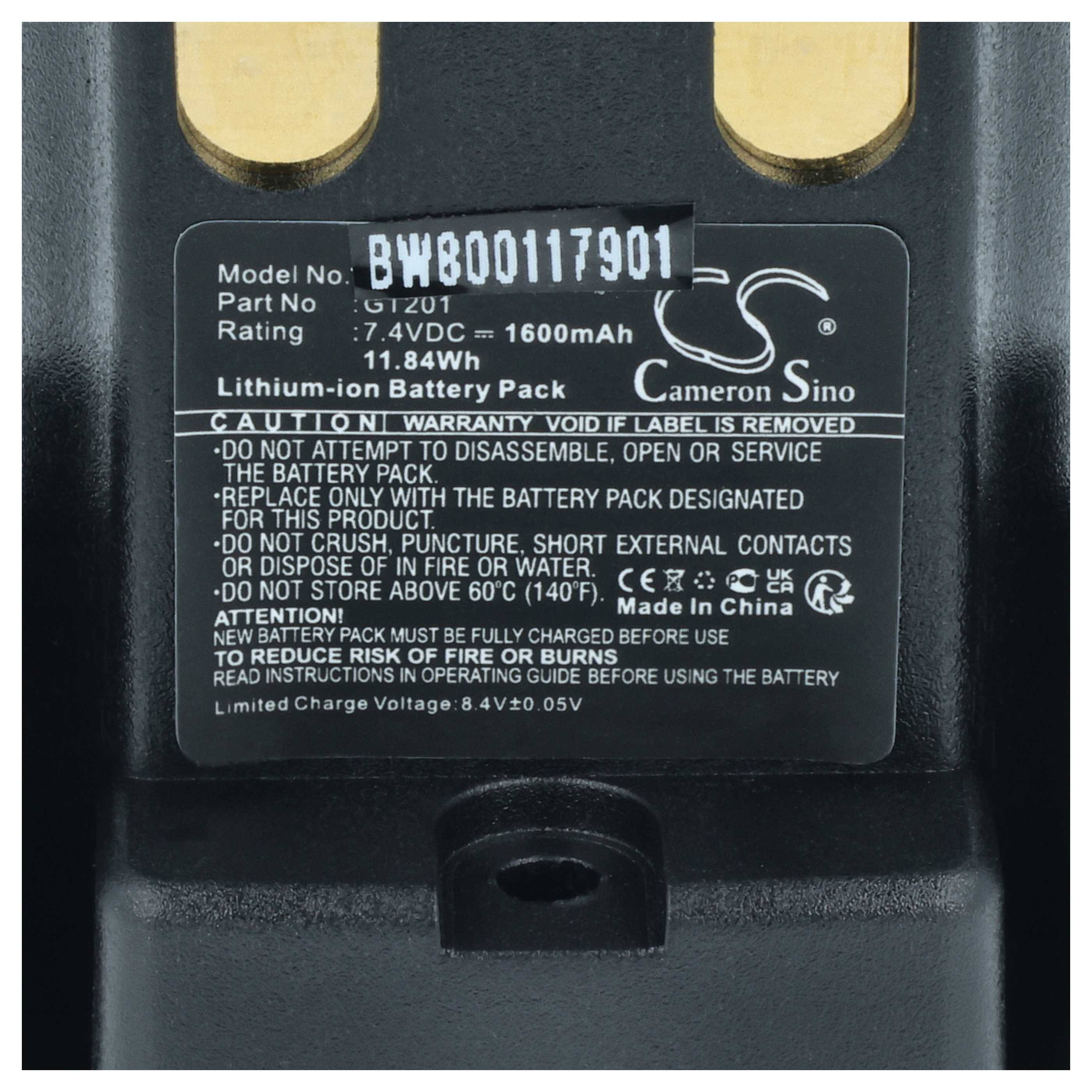 vhbw 2x Akku kompatibel mit Aesculap Libra Clipper GT200 | GT210, GT300, GT306 Schermaschine (1600 mAh, 7,4 V, Li-Ion)-3
