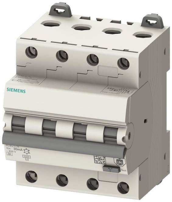 Siemens FI/LS 4P C16 6KA 5SU1346-7FP16 type A 30mA 4TE Install.Baumaterial Zählerschr./Verteilg