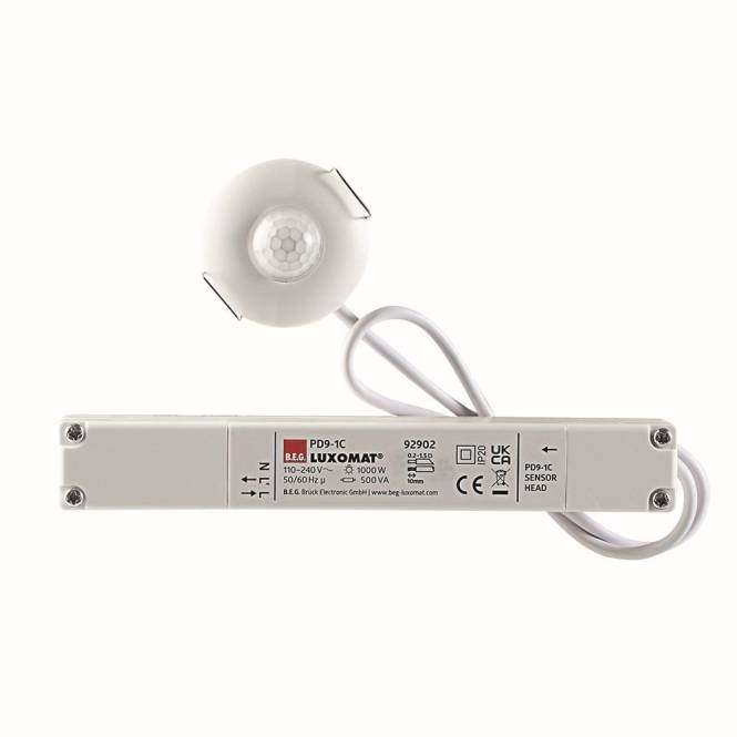 BEG Luxomat Einbau Bewegungsmelder 92902 PD9-1C-DE 360' weiss Install.Baumaterial-0