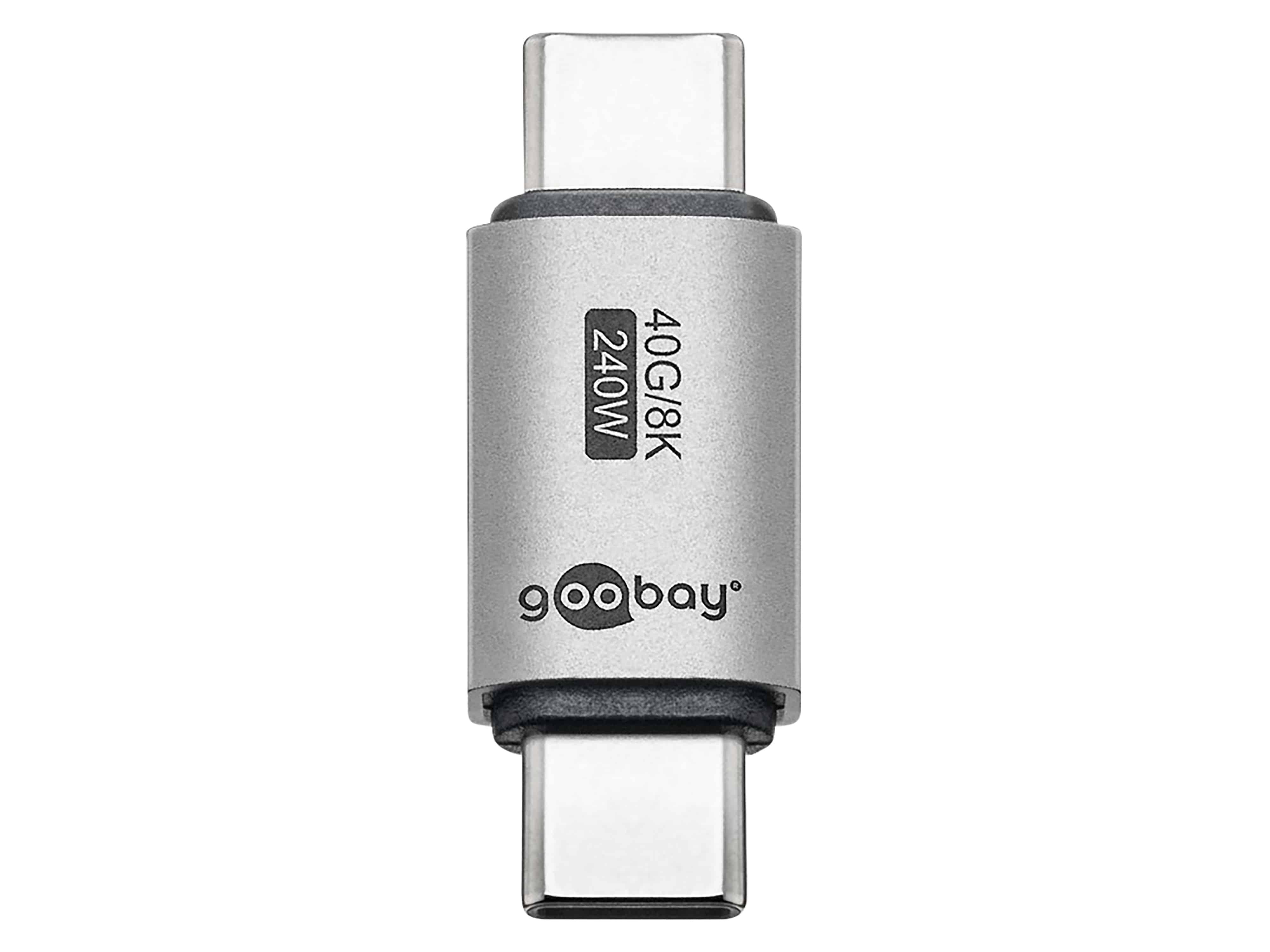 Goobay USB-C™-Adapter gerade, USB4™ USB-C™-Stecker > USB-C™-Stecker-1
