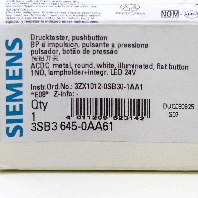 Siemens weißer Drucktaster (3SB3645-0AA61)-1