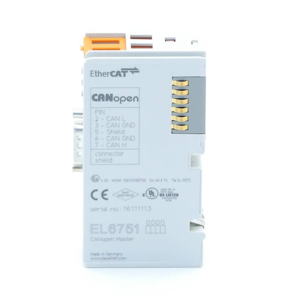 Beckhoff EL6751, EtherCAT-Klemme, 1-Kanal-Kommunikations-Interface, CANopen, Master/Slave-3