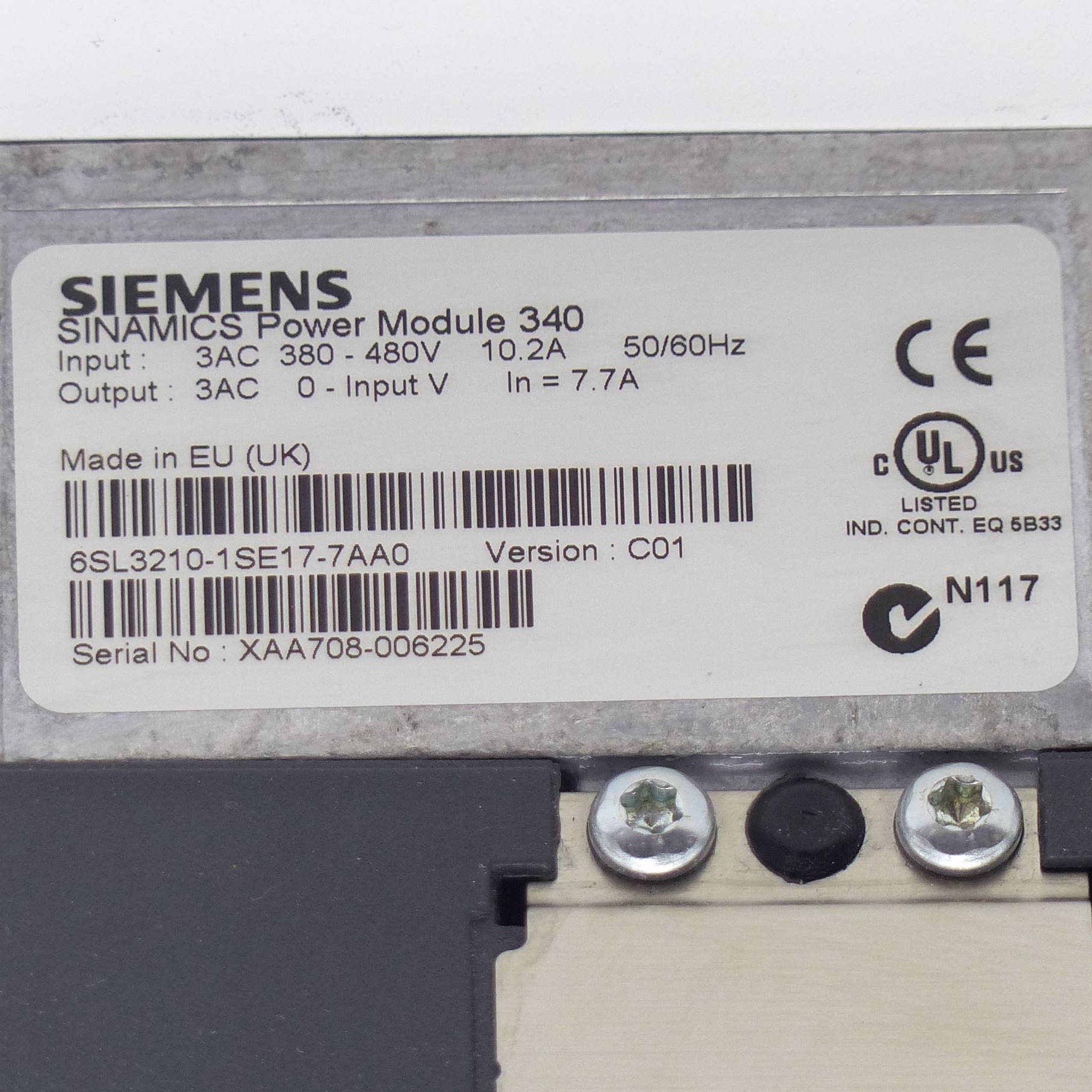 Siemens Dig.Industr. Sinamics Umrichter 3Ac-1