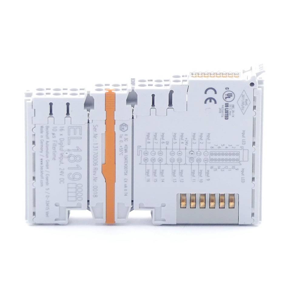 Beckhoff EL1819, EtherCAT-Klemme, 16-Kanal-Digital-Eingang, 24V DC, 10 µs-3