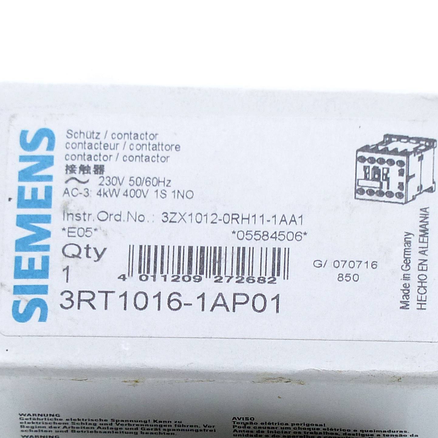 Siemens - 3RT1016-1AP01-2