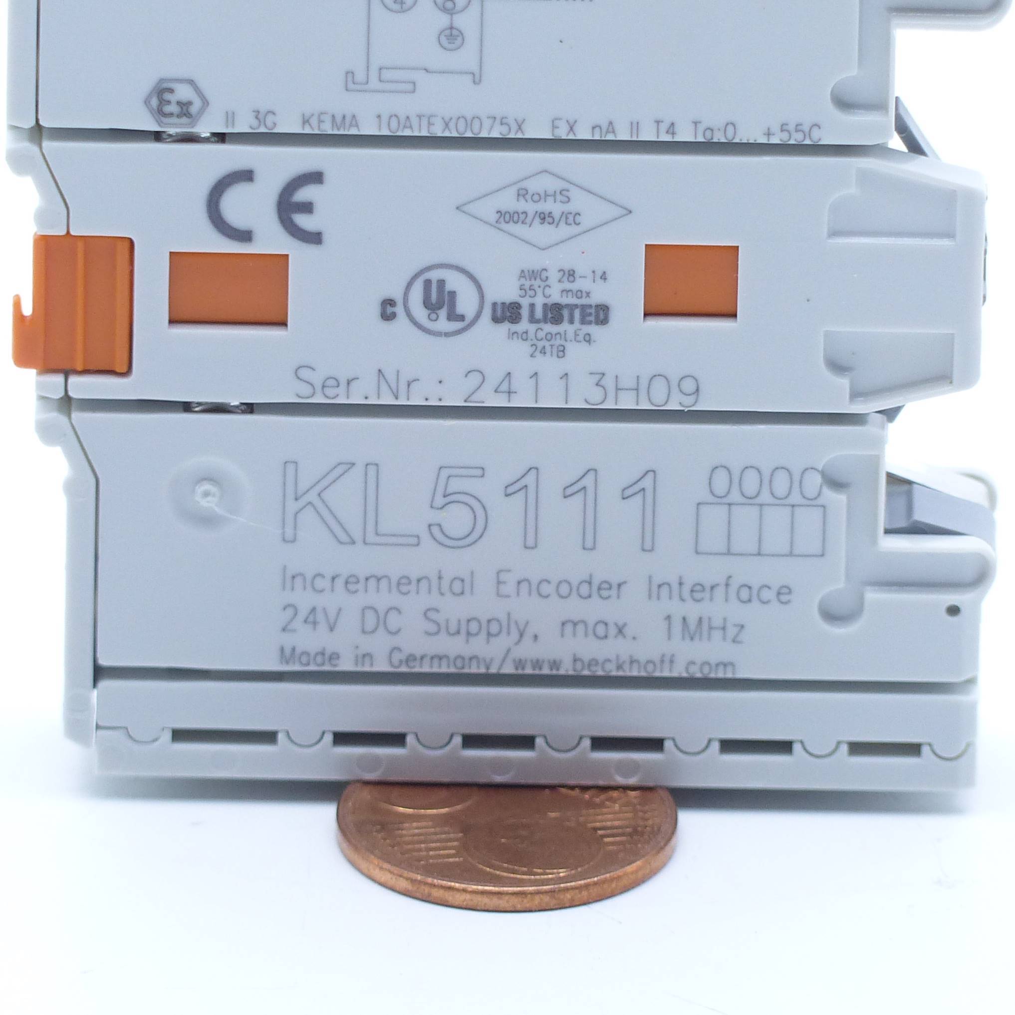 Beckhoff KL5111, Busklemme, 1-Kanal-Encoder-Interface, inkremental, 24V DC HTL, 250kHz-1