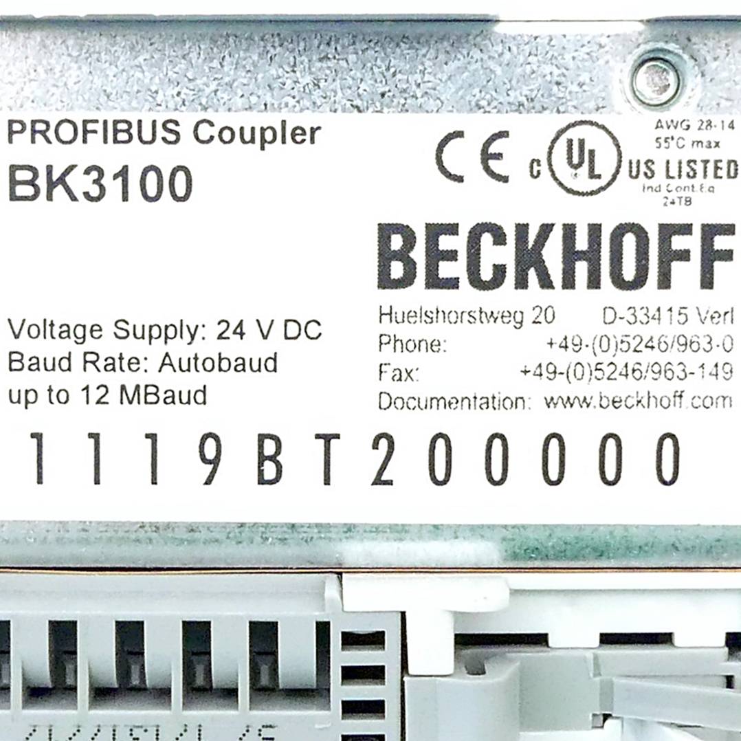 Beckhoff BK3100, PROFIBUS-Buskoppler-1