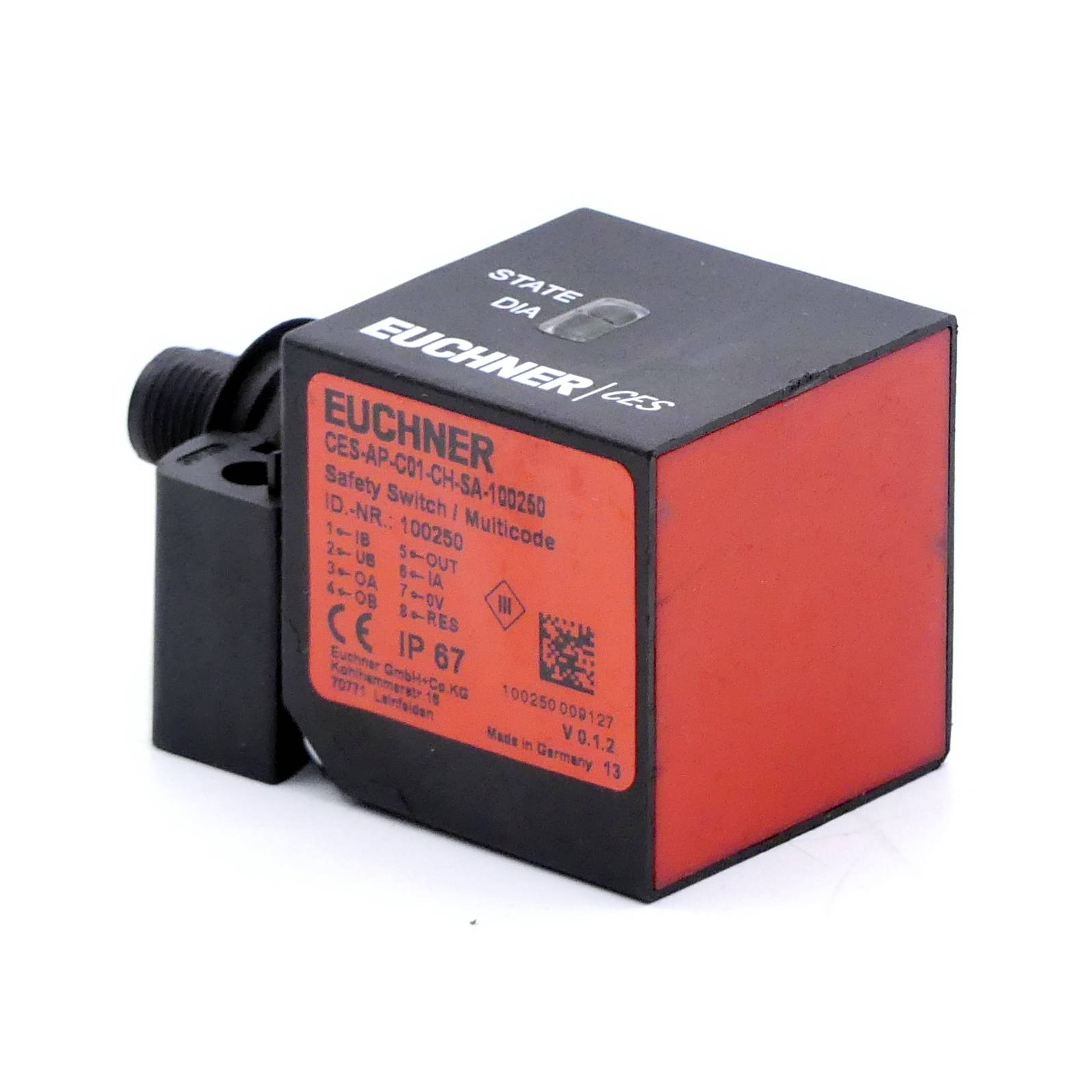 Euchner CES-AP-C01-CH-SA-100250, Berührungsloser Sicherheitsschalter, P/n: 100250-0