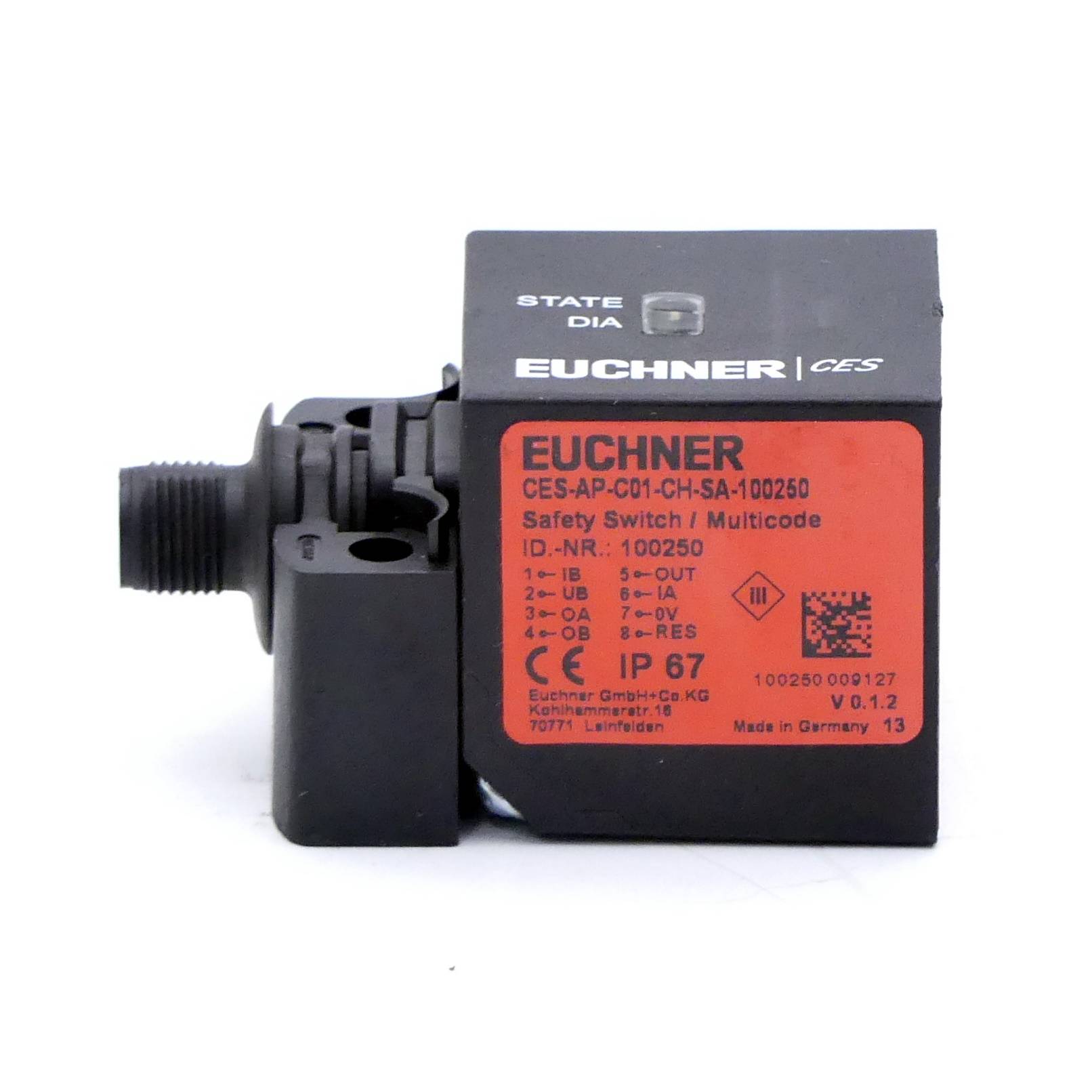 Euchner CES-AP-C01-CH-SA-100250, Berührungsloser Sicherheitsschalter, P/n: 100250-2