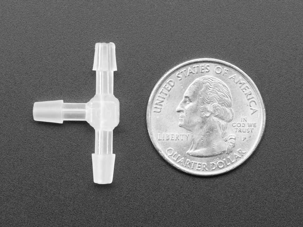 Adafruit T-Connector 5 Pack, Außendurchmesser 4mm, Innendurchmesser 2mm, für 3mm ID Silikonschläuche-2