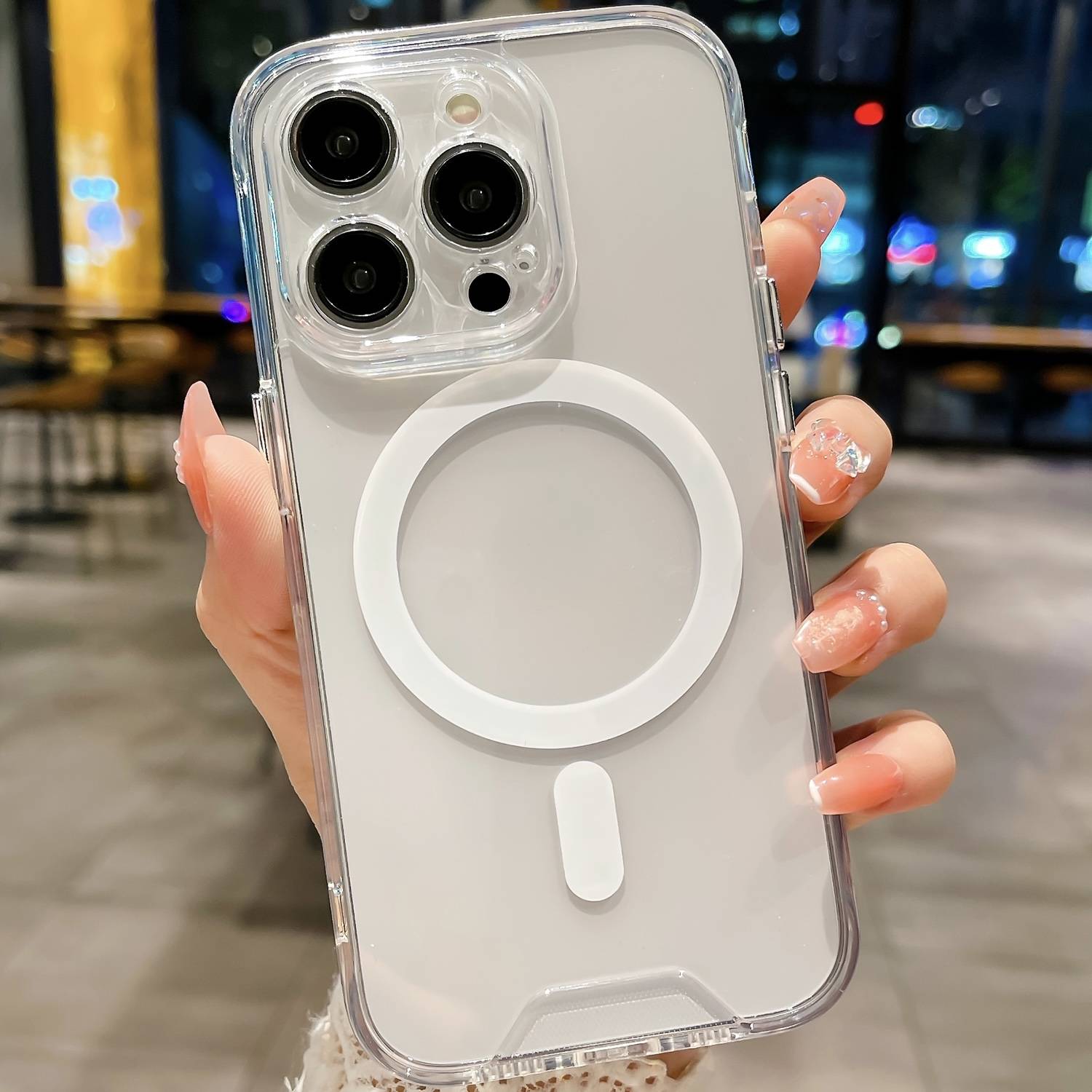 Für Apple iPhone 16 Plus MagSafe Hybrid Schutz Hülle Cover Acryl TPU Transparent-1