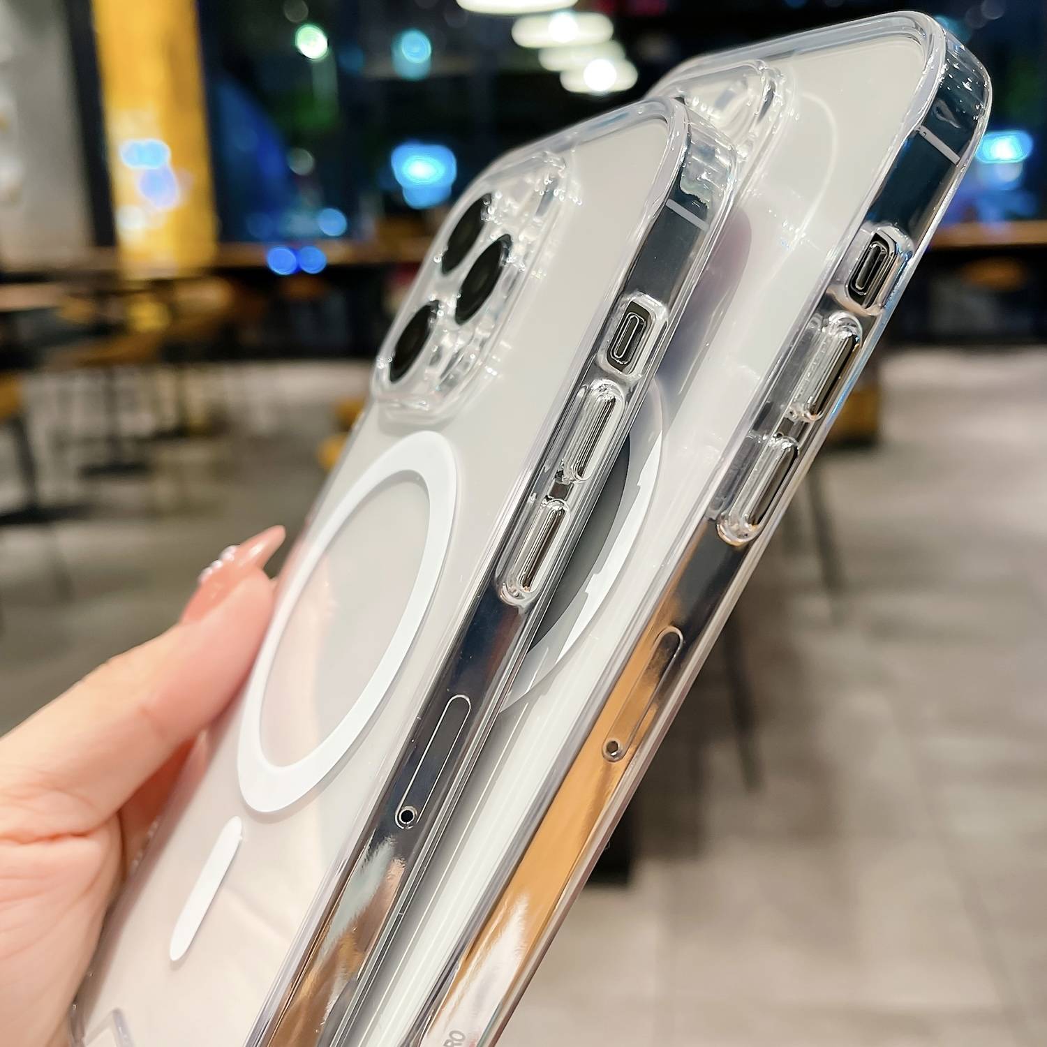 Für Apple iPhone 16 Plus MagSafe Hybrid Schutz Hülle Cover Acryl TPU Transparent-4