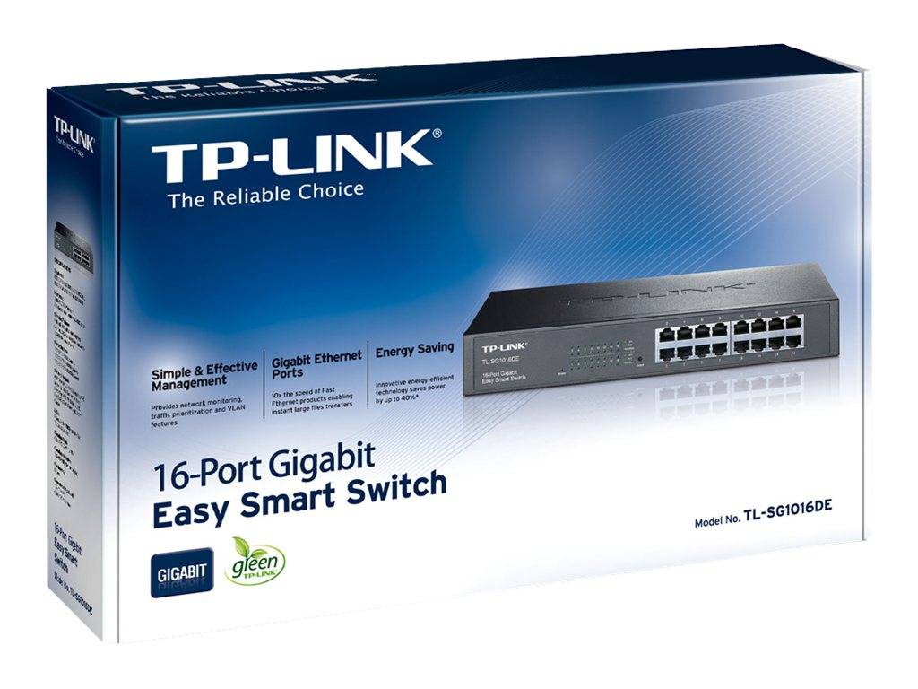 TP-LINK TL-SG1016DE Switch - 16 Anschlüsse - managed Netzwerkgerät-1
