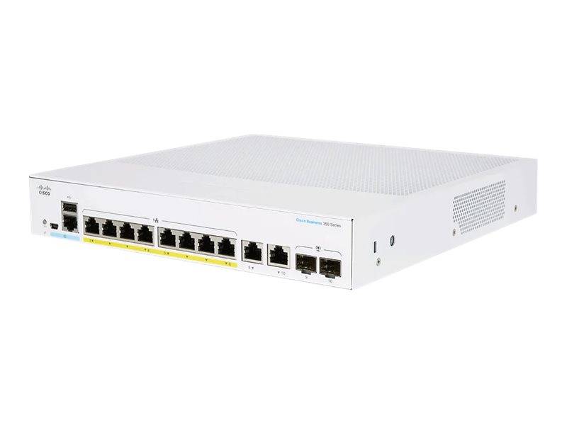 Cisco CBS250-8PP-E-2G-AU Switch - 8 Anschlüsse - L3 - Smart Netzwerkgerät-0