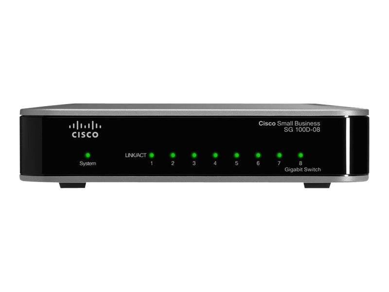 Cisco SG100D-08-EU Switch - 8 Anschlüsse - unmanaged Netzwerkgerät-0