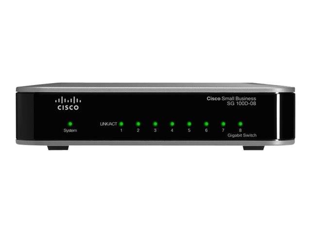 Cisco SG100D-08-EU Switch - 8 Anschlüsse - unmanaged Netzwerkgerät-1