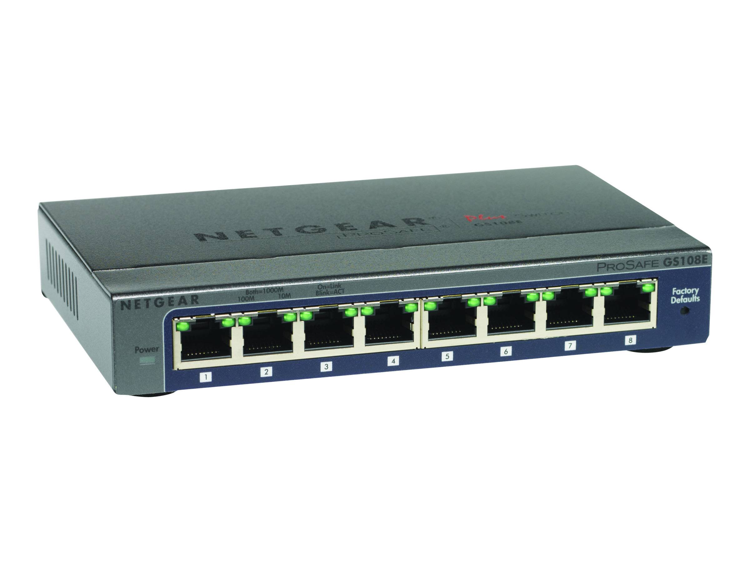 NETGEAR GS108E Switch - 8 Anschlüsse Netzwerkgerät-0