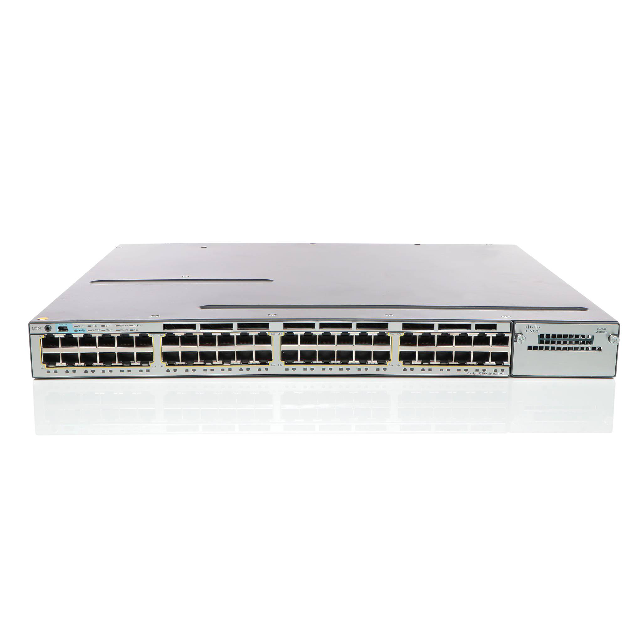 Cisco WS-C3750X-48P-E Switch - 48 Anschlüsse - L3 - managed - stapelbar Netzwerkgerät-0